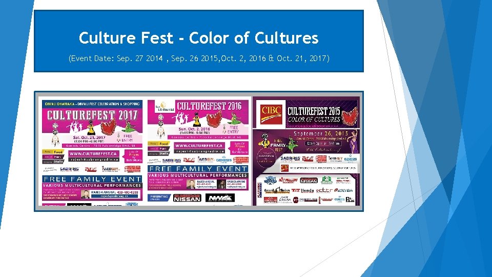 Culture Fest - Color of Cultures (Event Date: Sep. 27 2014 , Sep. 26