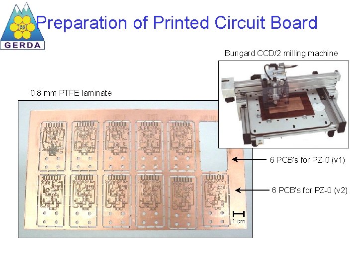 Preparation of Printed Circuit Board Bungard CCD/2 milling machine 0. 8 mm PTFE laminate