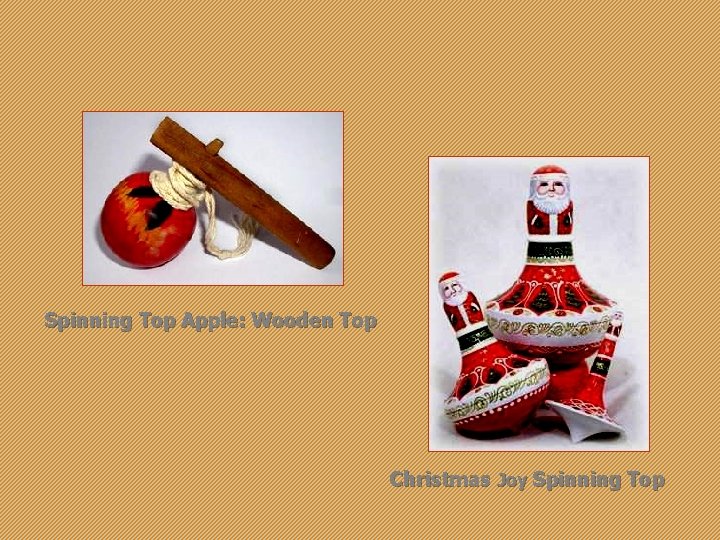 Spinning Top Apple: Wooden Top Christmas Joy Spinning Top 