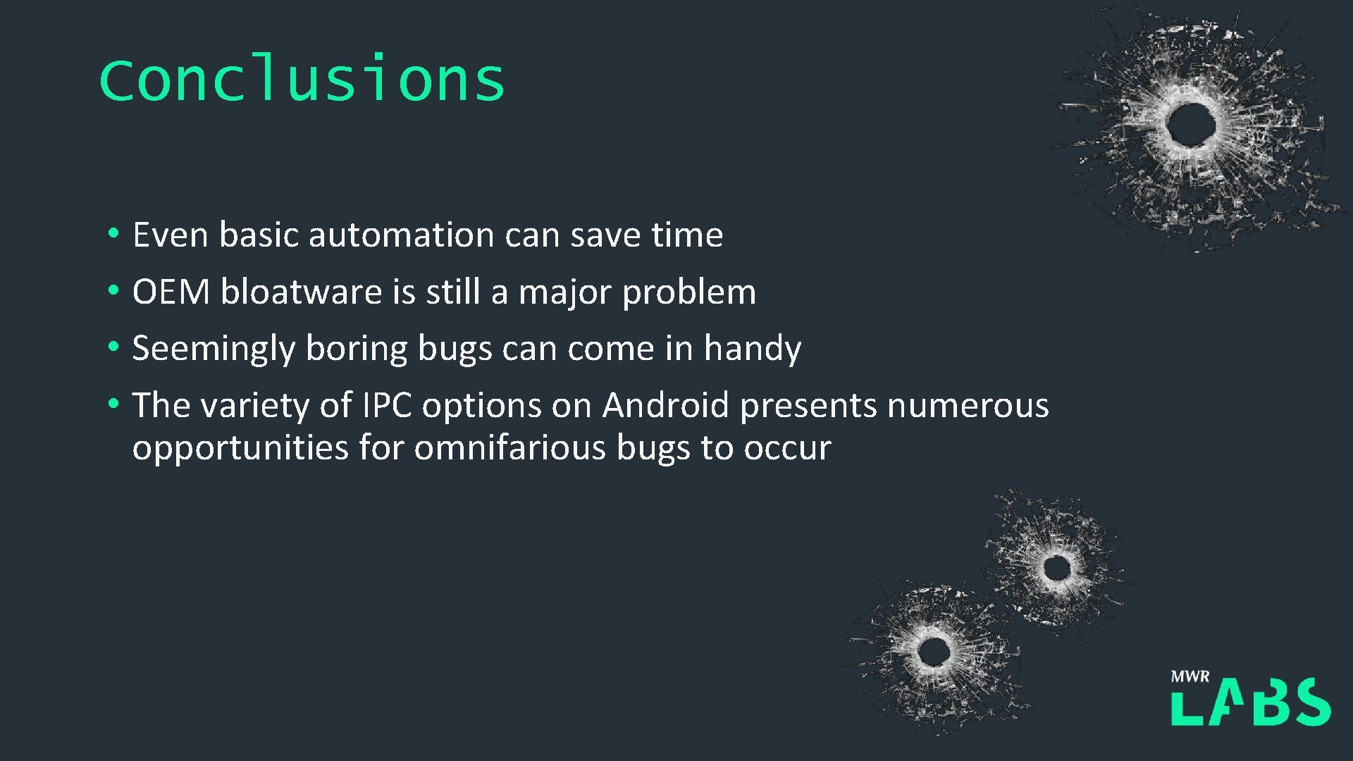 Conclusions • Even basic automation can save time • OEM bloatware is still a