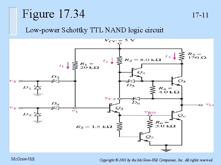 Figure 17. 34 17 -11 Low-power Schottky TTL NAND logic circuit Mc. Graw-Hill Copyright