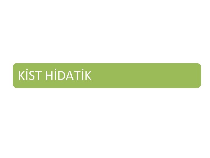 KİST HİDATİK 