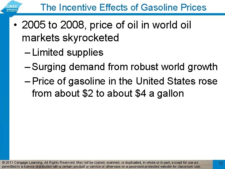 The Incentive Effects of Gasoline Prices • 2005 to 2008, price of oil in