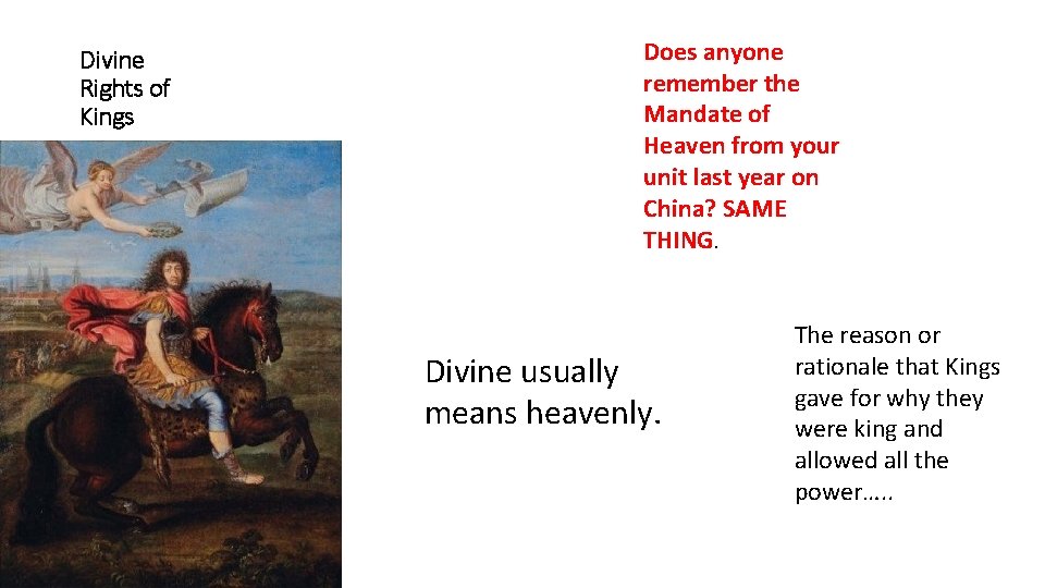 Divine Rights of Kings Does anyone remember the Mandate of Heaven from your unit