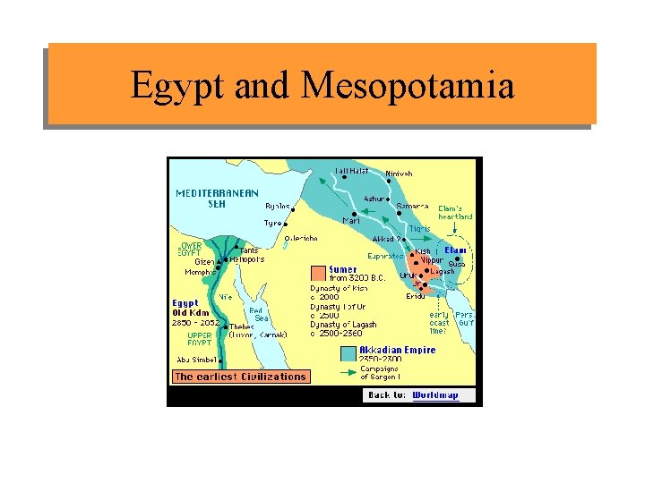 Egypt and Mesopotamia 