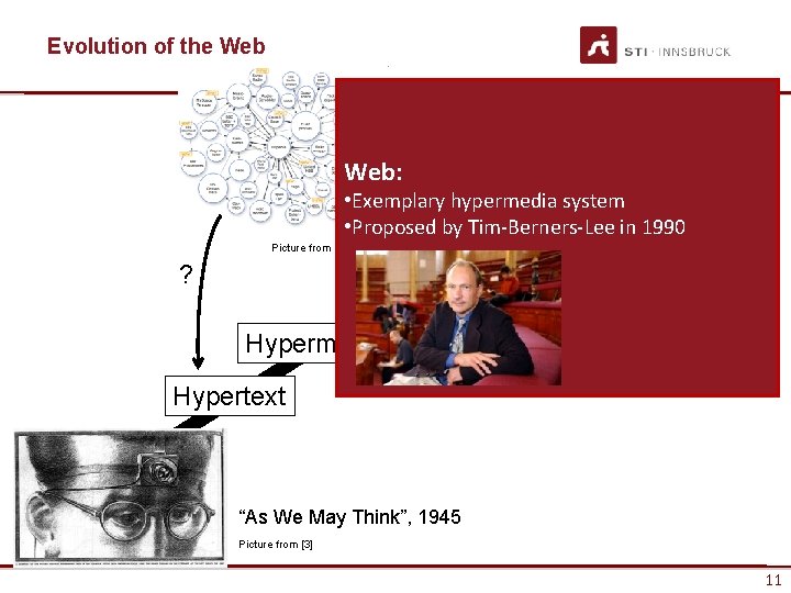 Evolution of the Web of Data Web: • Exemplary hypermedia system Semantic Web •