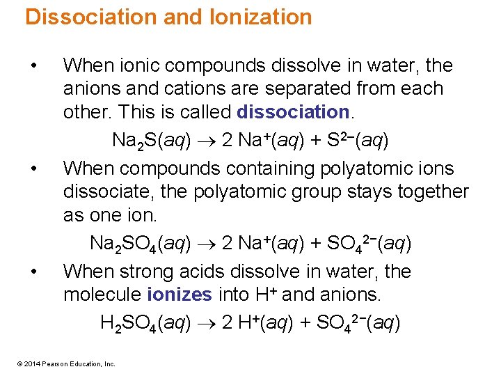 Types of Aqueous Solutions and Solubility Consider two