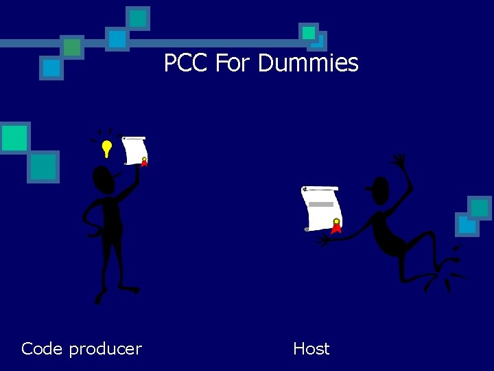 PCC For Dummies Code producer Your proof checks out. I believe you because I