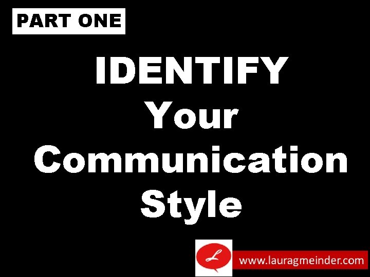 PART ONE IDENTIFY Your Communication Style 