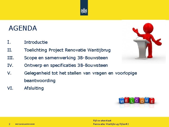 AGENDA I. Introductie II. Toelichting Project Renovatie Wantijbrug III. Scope en samenwerking 3 B-Bouwsteen