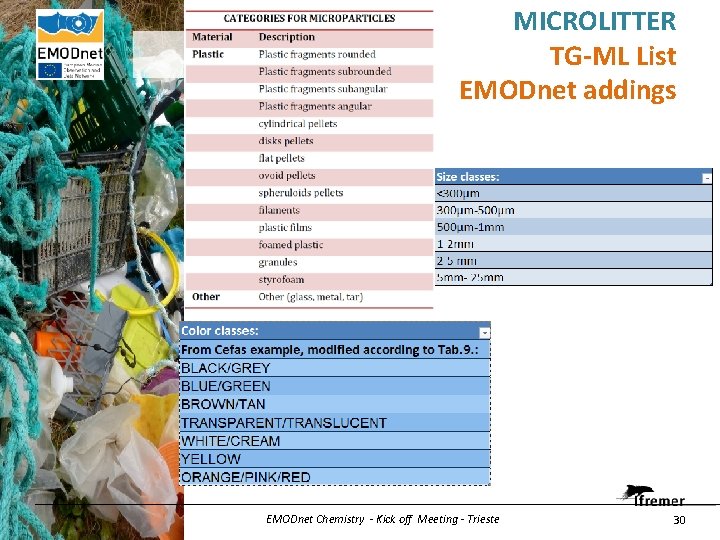 MICROLITTER TG-ML List EMODnet addings EMODnet Chemistry - Kick off Meeting - Trieste 30