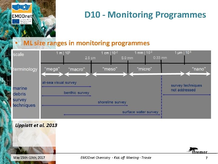 D 10 - Monitoring Programmes • ML size ranges in monitoring programmes Lippiatt et