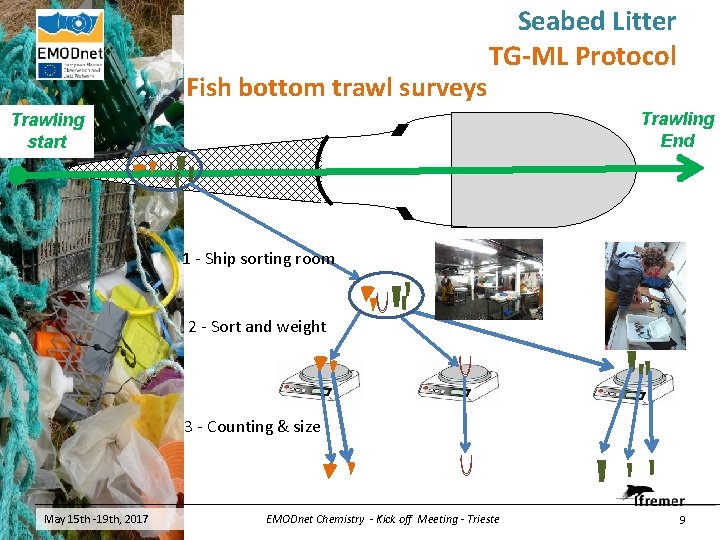 Fish bottom trawl surveys Seabed Litter TG-ML Protocol Trawling End Trawling start 1 -