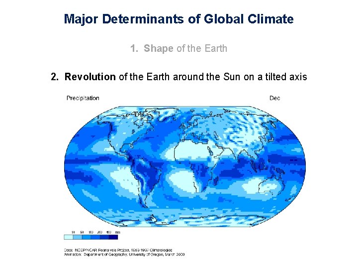 Major Determinants of Global Climate 1. Shape of the Earth 2. Revolution of the