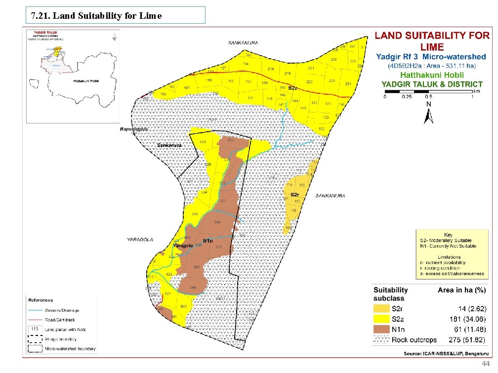 7. 21. Land Suitability for Lime 44 