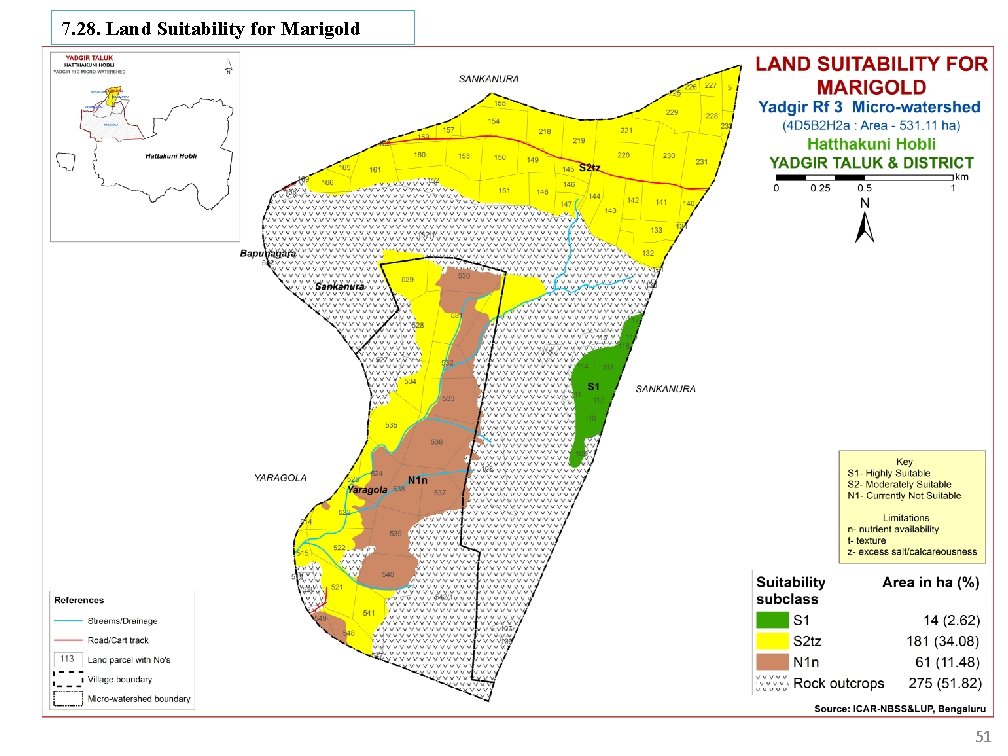 7. 28. Land Suitability for Marigold 51 