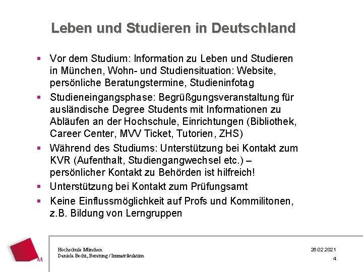 Leben und Studieren in Deutschland § Vor dem Studium: Information zu Leben und Studieren