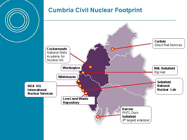 Cumbria Civil Nuclear Footprint Carlisle Direct Rail Services Cockermouth National Skills Academy for Nuclear