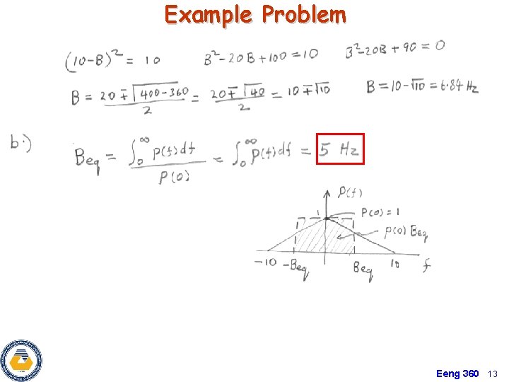 Example Problem Eeng 360 13  Example Problem Eeng 360 13