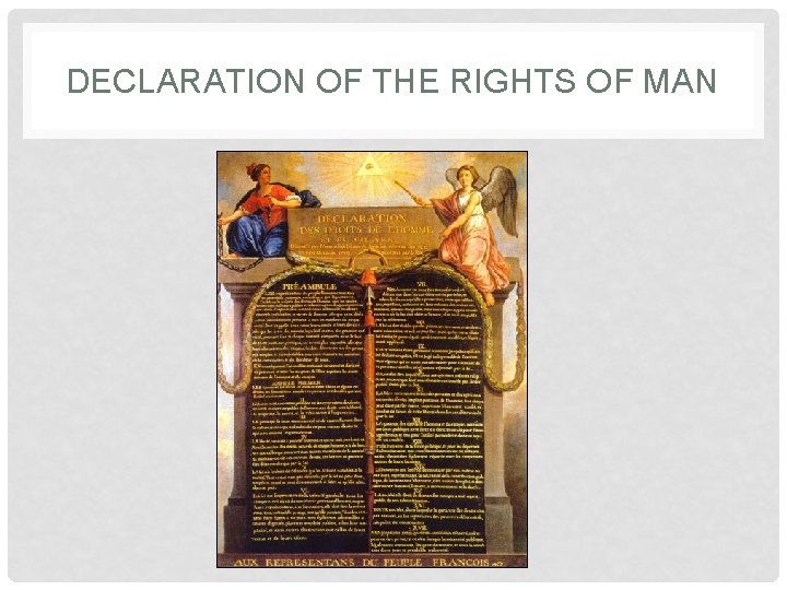 DECLARATION OF THE RIGHTS OF MAN 