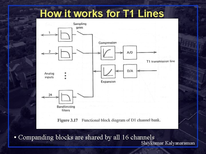 How it works for T 1 Lines • Companding blocks are shared by all