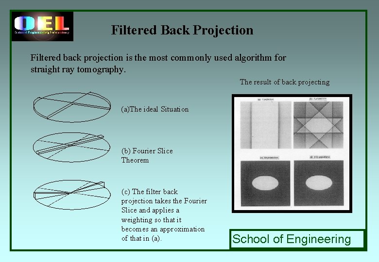 Filtered Back Projection Filtered back projection is the most commonly used algorithm for straight Filtered Back Projection Filtered back projection is the most commonly used algorithm for straight