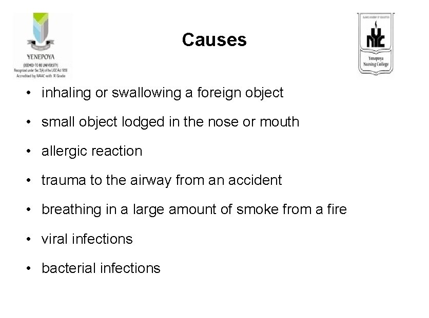 Dyspnea respiratory obstruction UNIT II COMMON SIGNS SYMPTOMS