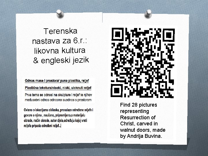  Terenska nastava za 6. r. : likovna kultura & engleski jezik Find 28