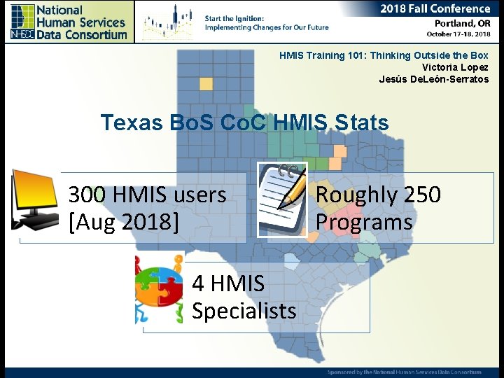 HMIS Training 101: Thinking Outside the Box Victoria Lopez Jesús De. León-Serratos Texas Bo.