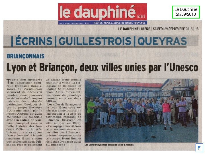 Le Dauphiné 29/09/2018 F 