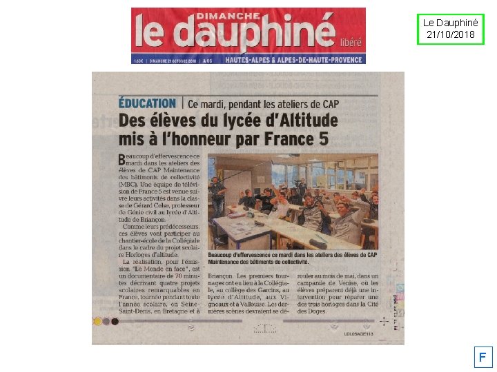 Le Dauphiné 21/10/2018 F 