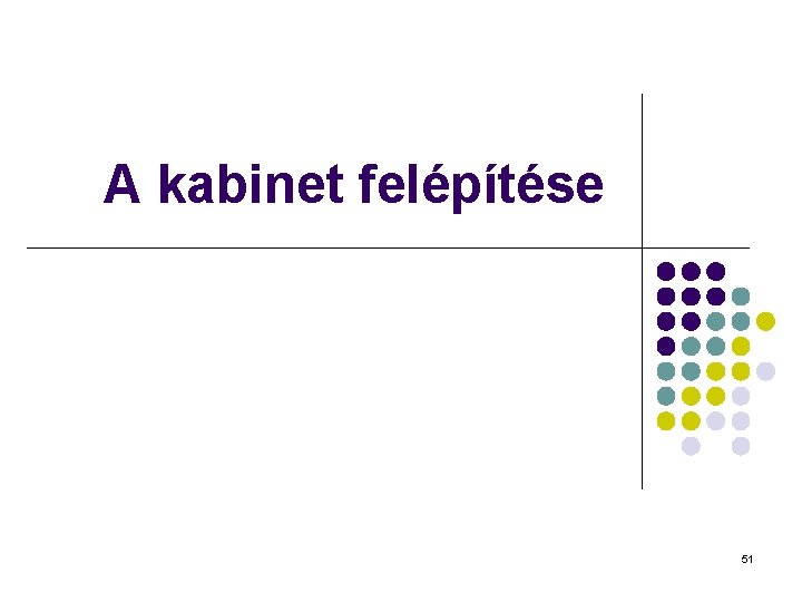 A kabinet felépítése 51 A kabinet felépítése 51