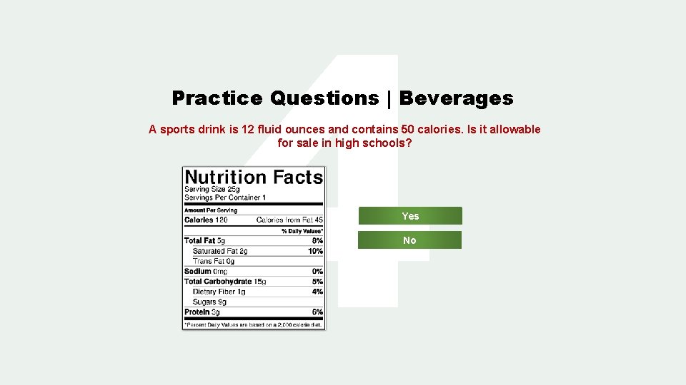 4 Practice Questions | Beverages A sports drink is 12 fluid ounces and contains