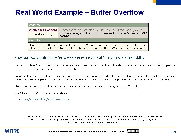 Real World Example – Buffer Overflow CVE-2011 -0654. (n. d. ). Retrieved February 16,