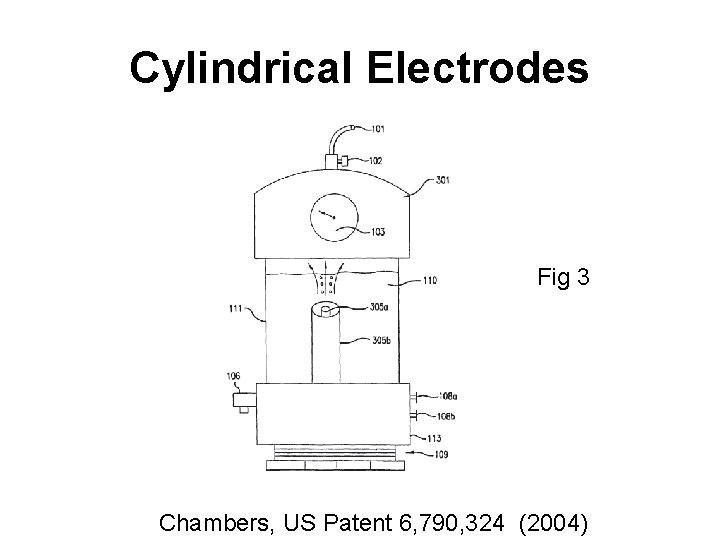 Cylindrical Electrodes Fig 3 Chambers, US Patent 6, 790, 324 (2004) 