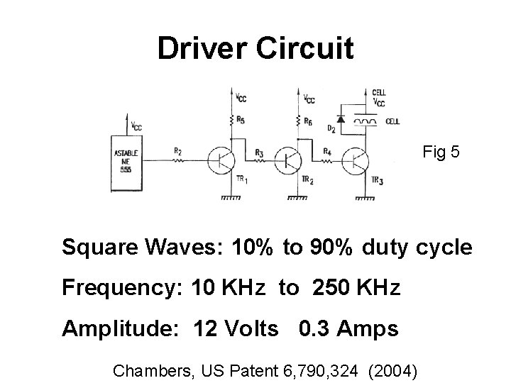 Driver Circuit Fig 5 Square Waves: 10% to 90% duty cycle Frequency: 10 KHz