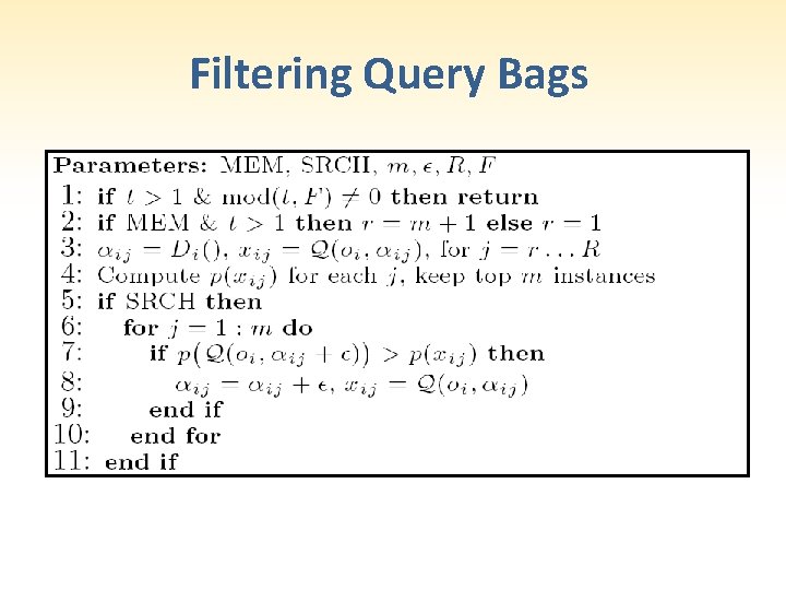 Filtering Query Bags 