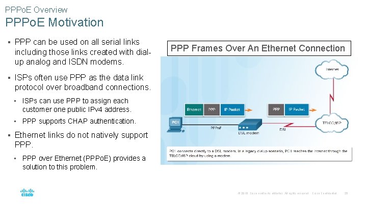 PPPo. E Overview PPPo. E Motivation § PPP can be used on all serial