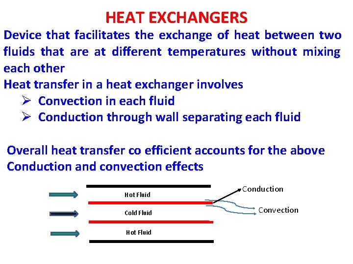 HEAT EXCHANGERS Device that facilitates the exchange of heat between two fluids that are