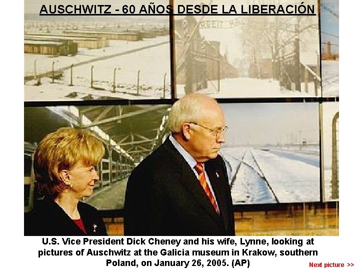 AUSCHWITZ - 60 AÑOS DESDE LA LIBERACIÓN U. S. Vice President Dick Cheney and