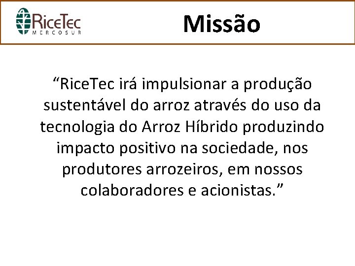 Missão “Rice. Tec irá impulsionar a produção sustentável do arroz através do uso da