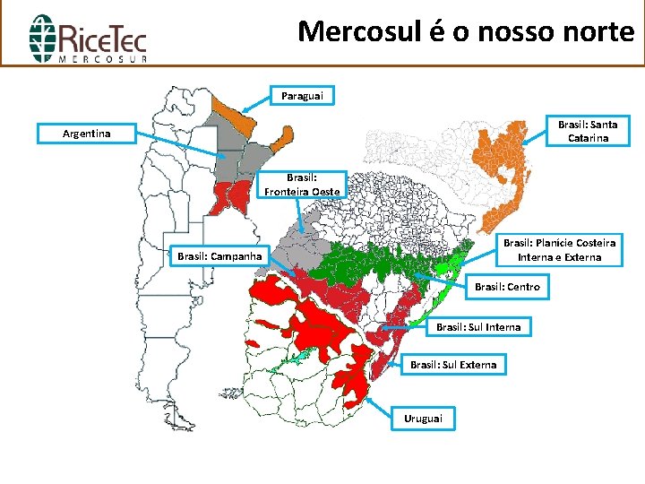 Mercosul é o nosso norte Paraguai Brasil: Santa Catarina Argentina Brasil: Fronteira Oeste Brasil: