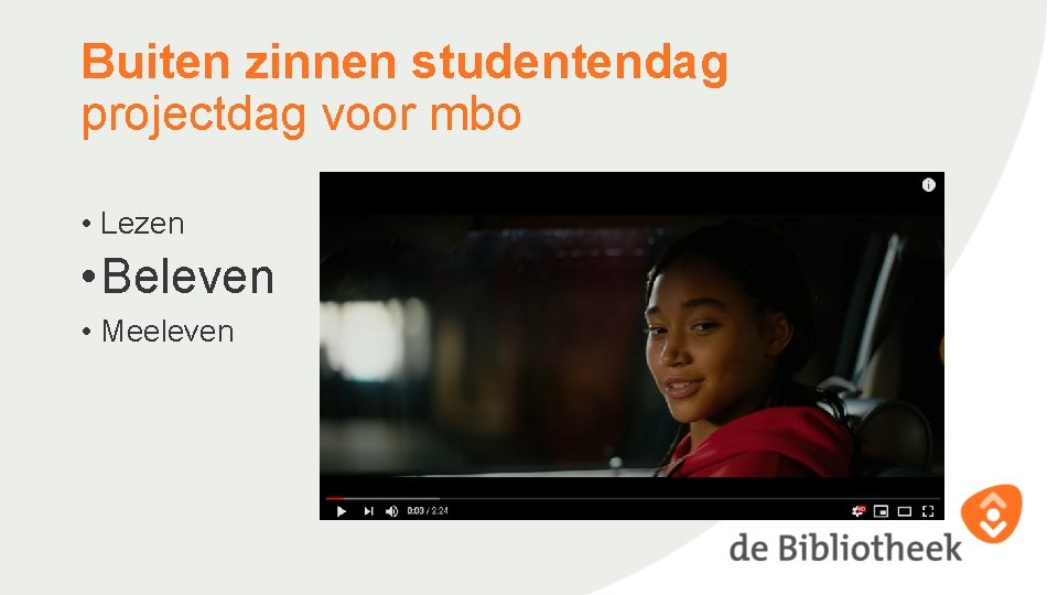 Buiten zinnen studentendag projectdag voor mbo • Lezen • Beleven • Meeleven 