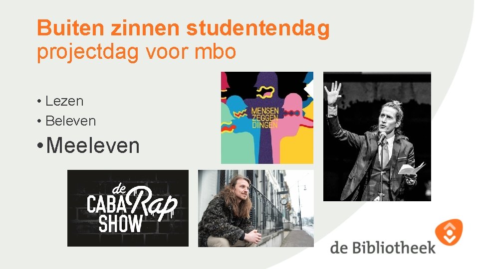 Buiten zinnen studentendag projectdag voor mbo • Lezen • Beleven • Meeleven 