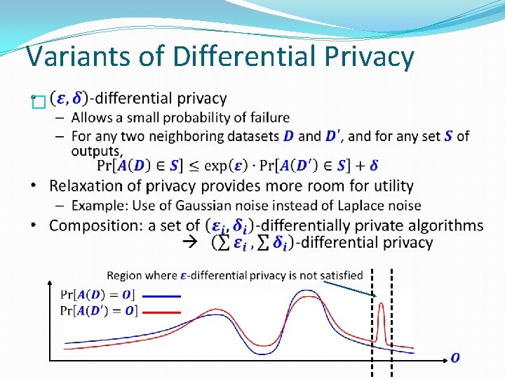 Variants of Differential Privacy � 