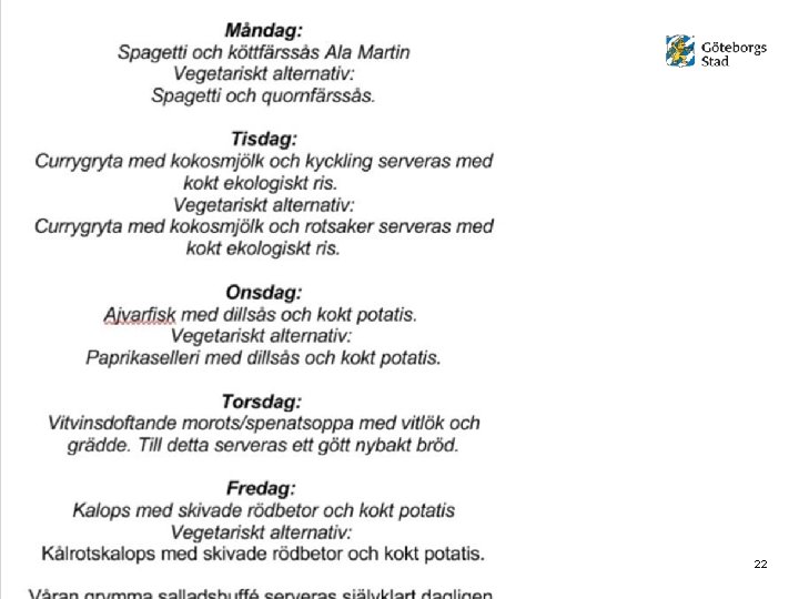 Hållbar stad – öppen för världen 22 