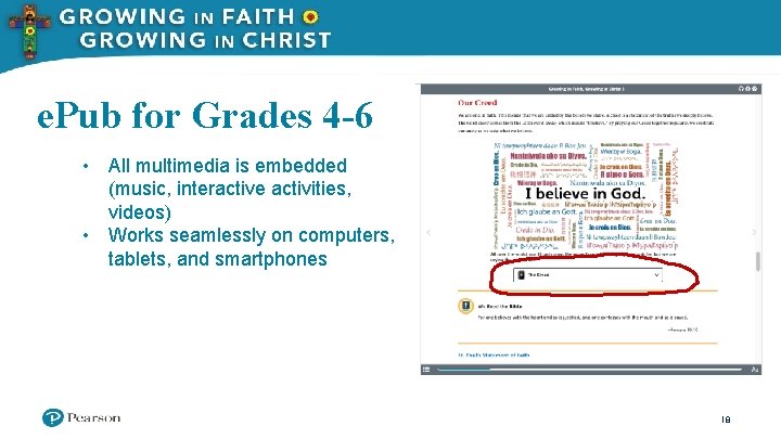 e. Pub for Grades 4 -6 • All multimedia is embedded (music, interactive activities,