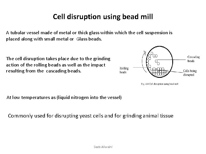 Cell disruption using bead mill A tubular vessel made of metal or thick glass