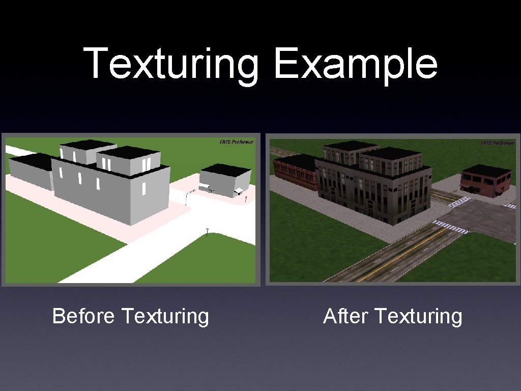Texturing Example Before Texturing After Texturing 