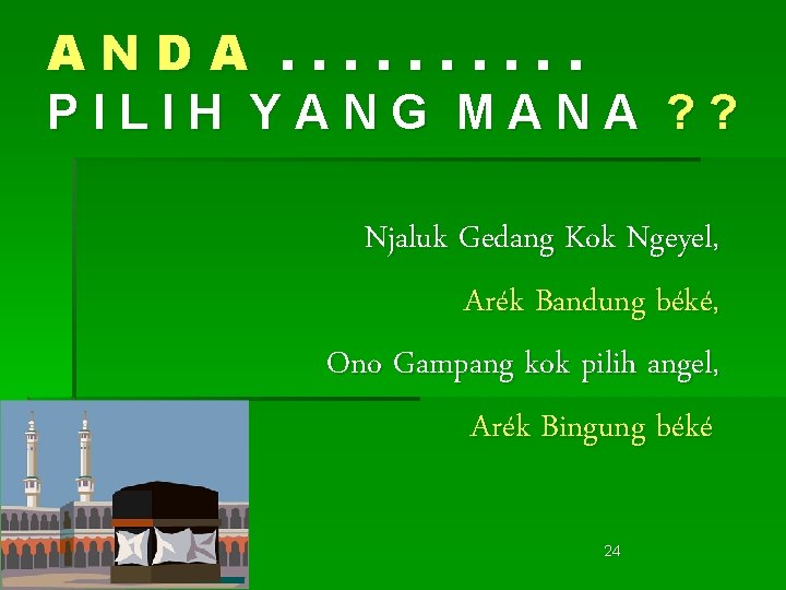 ANDA. . PILIH YANG MANA ? ? Njaluk Gedang Kok Ngeyel, Arék Bandung béké,